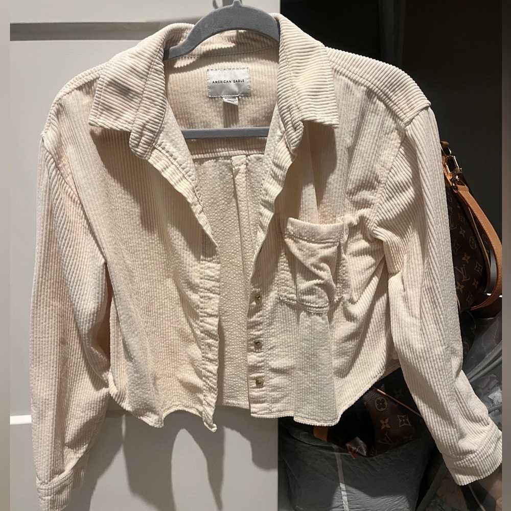 Cream flannel jacket